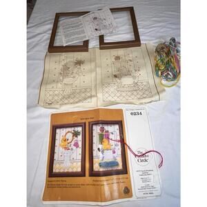 SOLD VTG 1983 Bath Time Ducks Creative Circle Crewel Embroidery‎ Kit 0234 Frames